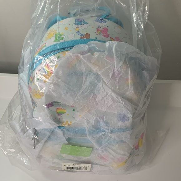 LOUNGEFLY EXCLUSIVE 40th CARE BEARS NWT RAINBOW MINI BACKPACK - Picture 11 of 11